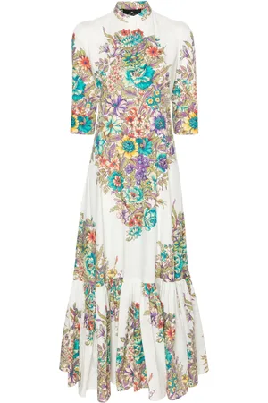 Etro Vestido largo con estampado floral