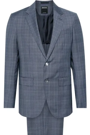 Ermenegildo Zegna Traje con botones y motivo de cuadros