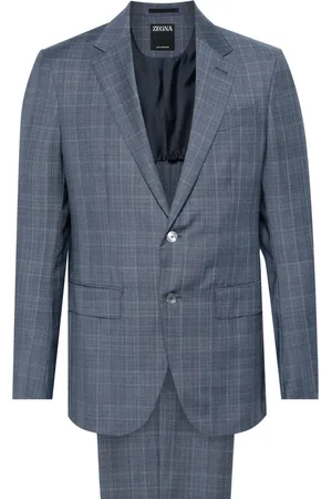 Ermenegildo Zegna Traje con botones y motivo de cuadros