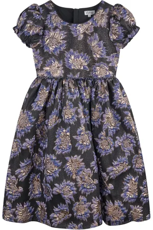 IAME Vestido midi con motivo floral en jacquard