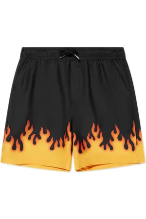 HUGO BOSS Shorts de playa con llamas estampadas