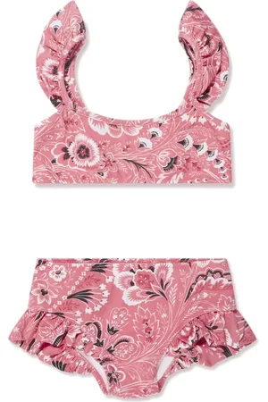 Etro Bikini con volantes y estampado floral