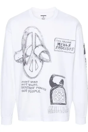 NEIGHBORHOOD Playera manga larga con dibujo a mano