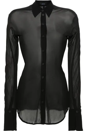 MUGLER Camisa semitransparente