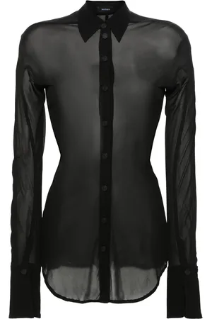 MUGLER Camisa semitransparente