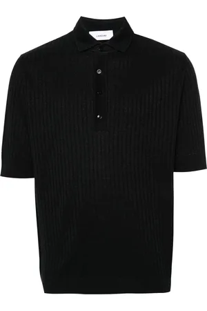 LARDINI Playera tipo polo tejida de canalé