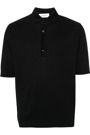 LARDINI Playera tipo polo tejida de canalé