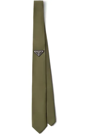Prada Corbata con logo esmaltado