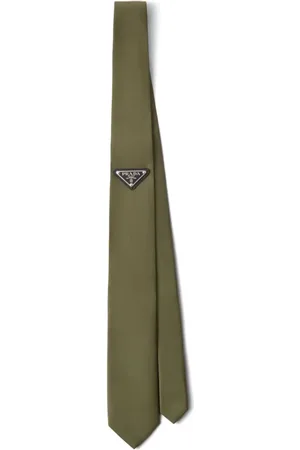 Prada Corbata con logo esmaltado