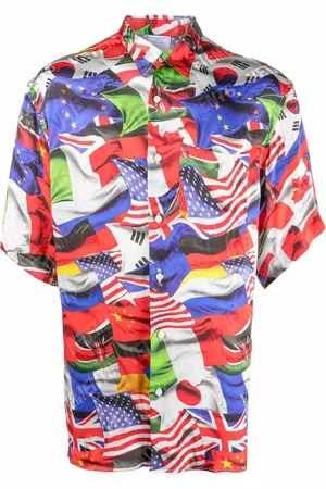 Vetements Camisa con banderas estampadas