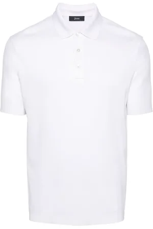 HERNO Playera tipo polo tejida