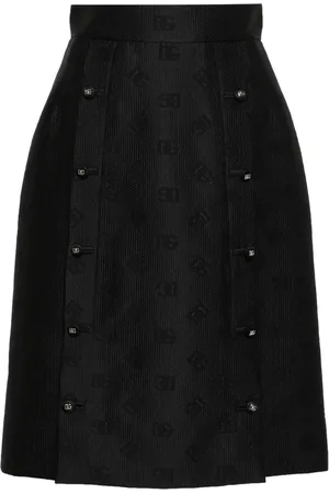 Dolce & Gabbana Falda con logo en jacquard