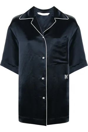 Palm Angels Camisa satinada con ribete