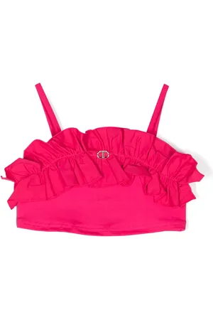 Twin-Set Top corto con volantes