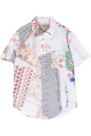BY WALID Camisa con estampado patchwork