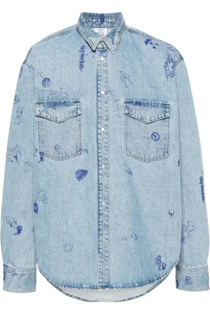 Vetements Camisa con estampado de boceto