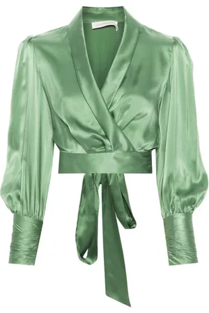 ZIMMERMANN Top de seda cruzado