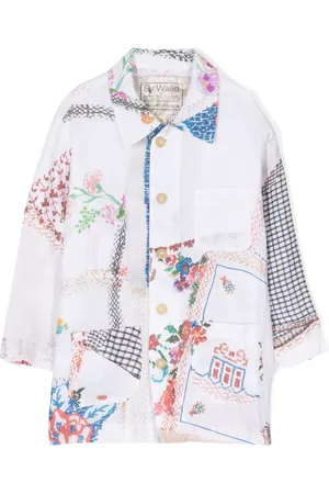 BY WALID Camisa con estampado patchwork