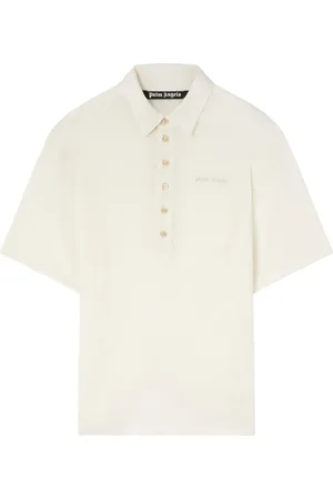 Palm Angels Playera tipo polo con logo bordado