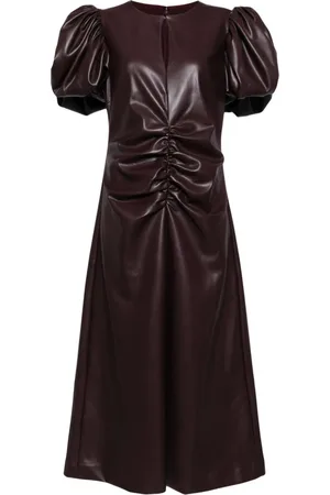 ROTATE Vestido midi con mangas farol
