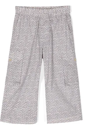 BY WALID Pantalones rectos con estampado floral
