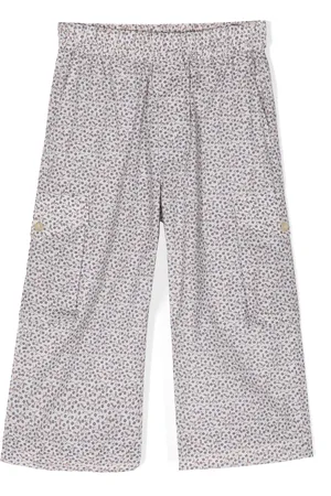BY WALID Pantalones rectos con estampado floral