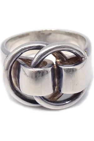 Hermès Anillo Deux Anneux en plata de ley 1990-2000