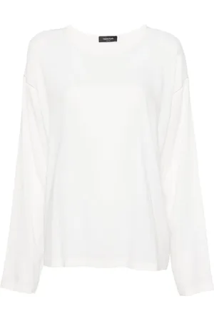 Fabiana Filippi Blusa con ribete de mostacillas