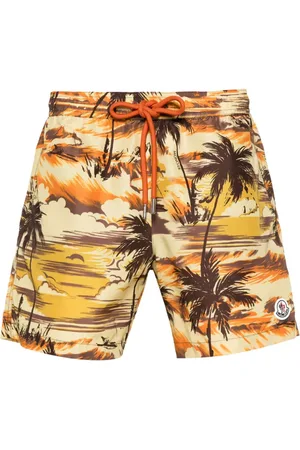 Moncler Shorts de playa con parche del logo
