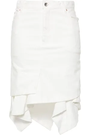 SACAI Falda de mezclilla con diseño asimétrico
