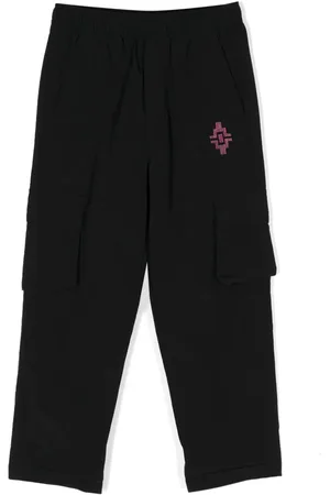 MARCELO BURLON Pants cargo con logo bordado