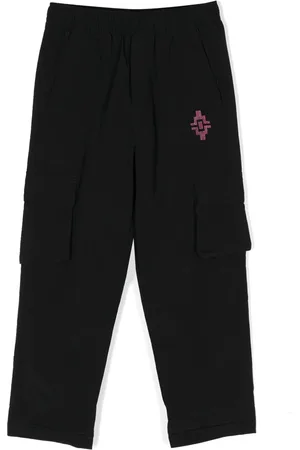 MARCELO BURLON Pants cargo con logo bordado