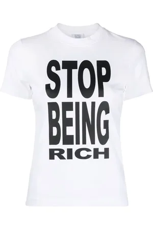 Vetements Playera con eslogan estampado