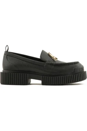 Armani Exchange Mocasines con placa del logo