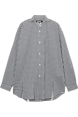 Comme des Garçons Playera con motivo de cuadros gingham