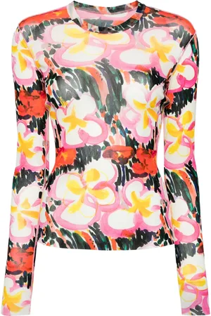 JNBY Playera manga larga con estampado floral