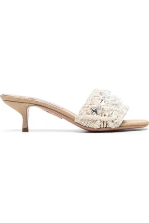 Aquazzura Mules Crystal Cote con tacón de 50mm