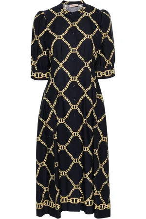 Twin-Set Vestido midi con estampado de cadena
