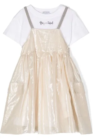Brunello Cucinelli Vestido estilo playera con capas