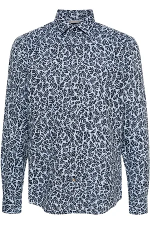HUGO BOSS Camisa con estampado de palmera