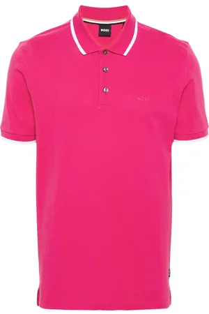 HUGO BOSS Playera tipo polo con logo engomado