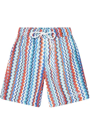 Missoni Shorts de playa con estampado en zigzag