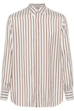 LARDINI Camisa de seda con motivo de rayas