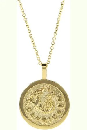 Anita Collar con dije Capricorn Zodiac en oro amarillo de 18kt