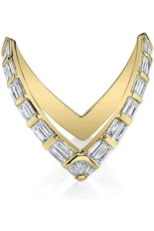 Anita Anillo de coctel V en oro amarillo de 18kt con diamantes
