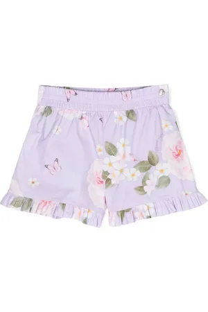 MONNALISA Shorts con ribete plisado