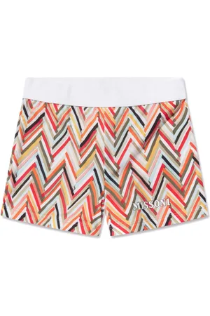 Missoni Shorts de playa con estampado en zigzag