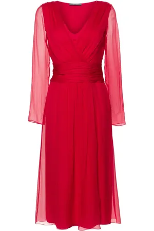 Alberta Ferretti Vestido de seda cruzado