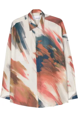 COSTUMEIN Camisa de seda con pinceladas estampadas
