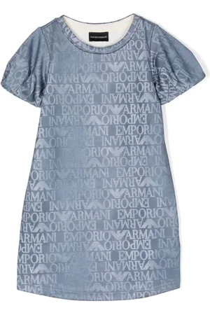 Emporio Armani Vestido de mezclilla con logo estampado